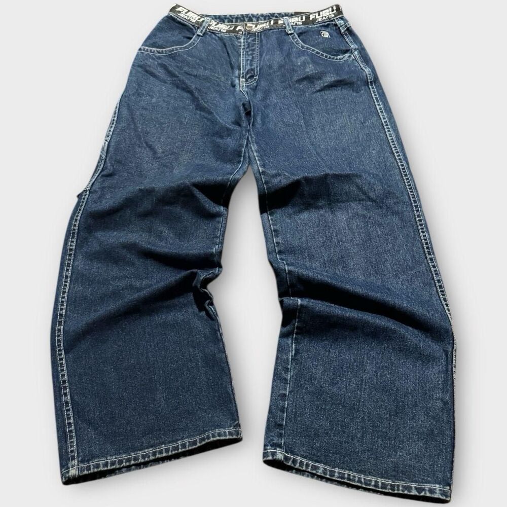 Fubu Women's Blue and Navy Jeans